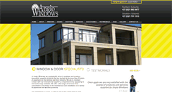 Desktop Screenshot of anglowindows.co.za